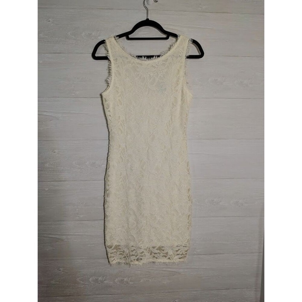 Jump Apparel Ivory Lace Dress Medium Bridal Shower Rehearsal Dinner Mini NEW